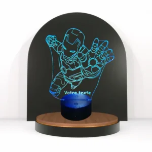 lampe led personnalisé iron man