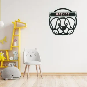 décoration bois pour enfant chien