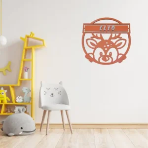 décoration bois pour enfant faon