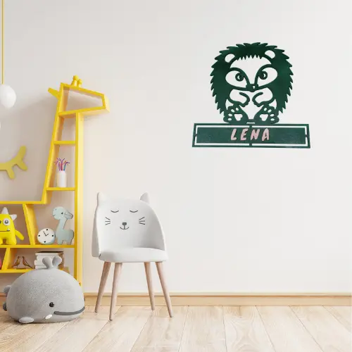 décoration bois pour enfant hérisson