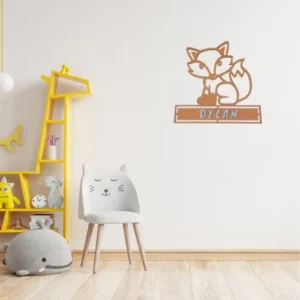décoration bois pour enfant renard