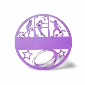 Décoration bois rugby femme