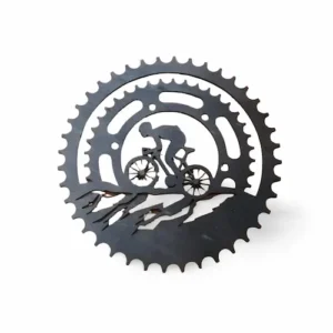Décoration bois cycliste